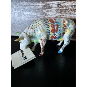 Cow Parade - Lady Belle - #9170 Udderly Groovy White Collectible01